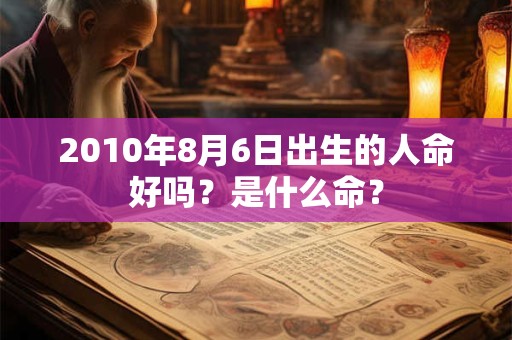 2010年8月6日出生的人命好吗？是什么命？