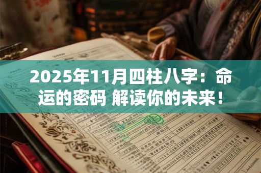 2025年11月四柱八字：命运的密码 解读你的未来！