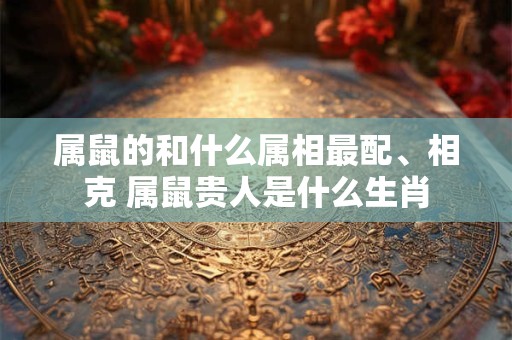 属鼠的和什么属相最配、相克 属鼠贵人是什么生肖