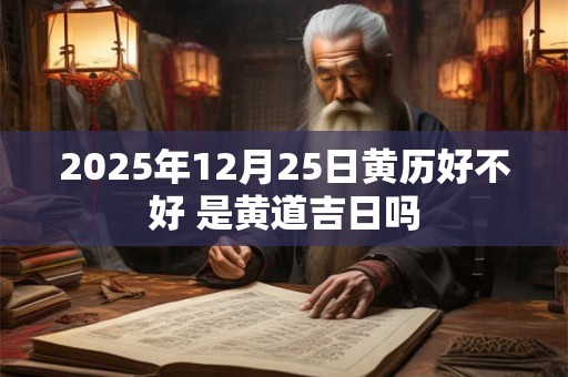 2025年12月25日黄历好不好 是黄道吉日吗
