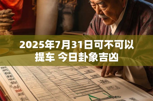 2025年7月31日可不可以提车 今日卦象吉凶 2025年7月31日可不可以提车 今日卦象吉凶