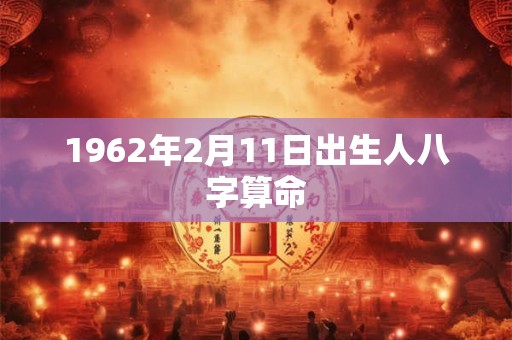 1962年2月11日出生人八字算命