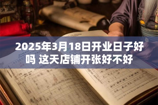 2025年3月18日开业日子好吗 这天店铺开张好不好