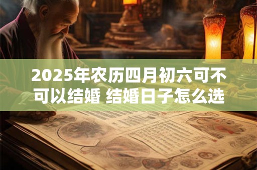 2025年农历四月初六可不可以结婚 结婚日子怎么选吉日