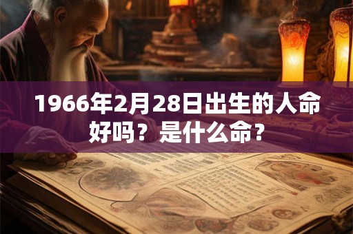 1966年2月28日出生的人命好吗？是什么命？