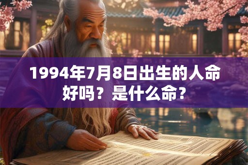 1994年7月8日出生的人命好吗？是什么命？