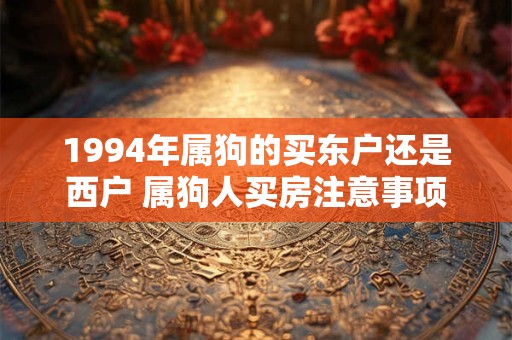 1994年属狗的买东户还是西户 属狗人买房注意事项
