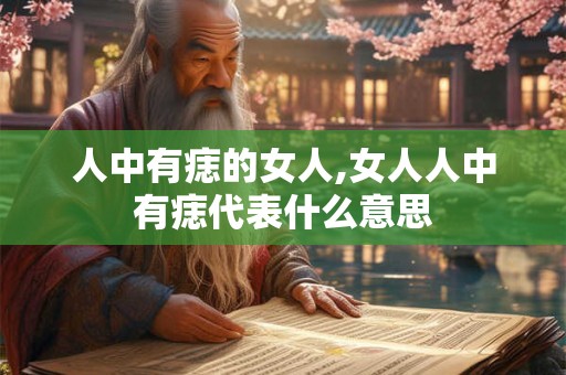 人中有痣的女人,女人人中有痣代表什么意思