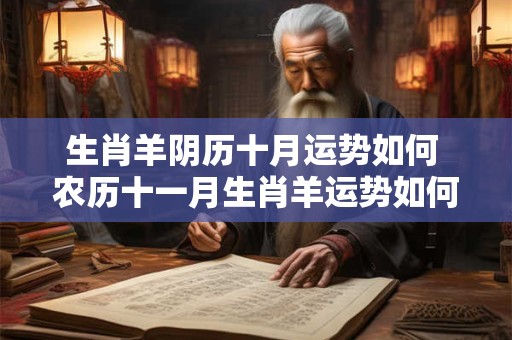 生肖羊阴历十月运势如何 农历十一月生肖羊运势如何