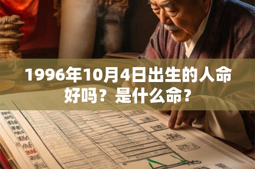 1996年10月4日出生的人命好吗？是什么命？