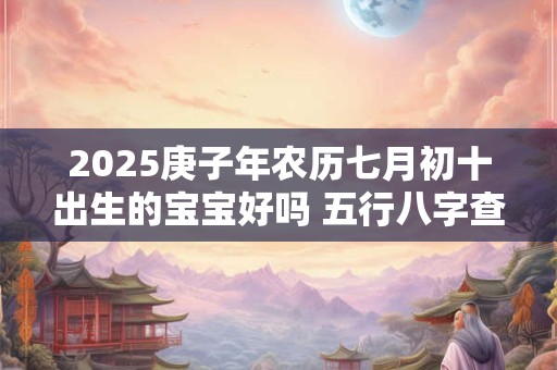 2025庚子年农历七月初十出生的宝宝好吗 五行八字查询