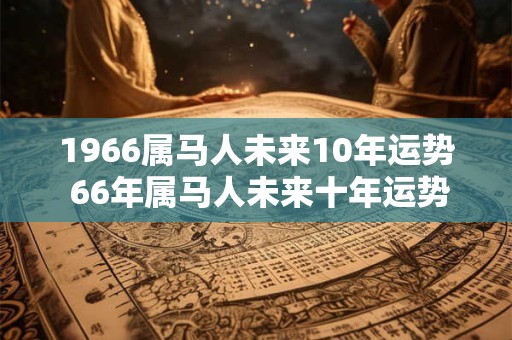 1966属马人未来10年运势 66年属马人未来十年运势走向
