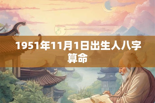 1951年11月1日出生人八字算命