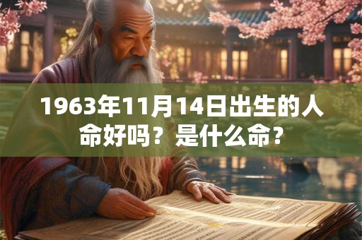 1963年11月14日出生的人命好吗？是什么命？