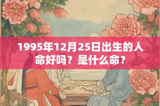 1995年12月25日出生的人命好吗？是什么命？