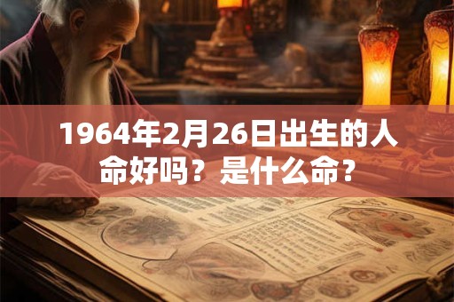 1964年2月26日出生的人命好吗？是什么命？