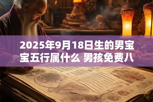 2025年9月18日生的男宝宝五行属什么 男孩免费八字起名