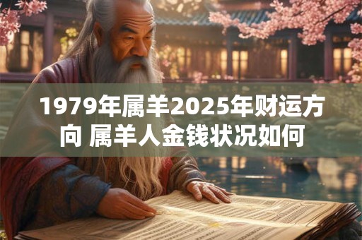 1979年属羊2025年财运方向 属羊人金钱状况如何