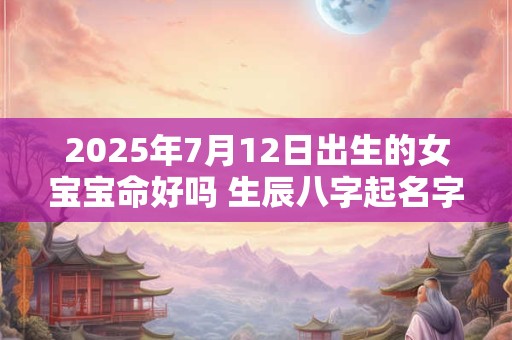 2025年7月12日出生的女宝宝命好吗 生辰八字起名字