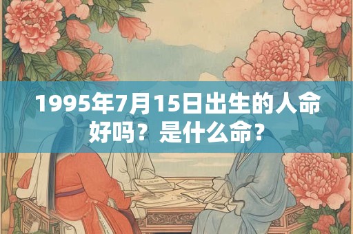 1995年7月15日出生的人命好吗？是什么命？
