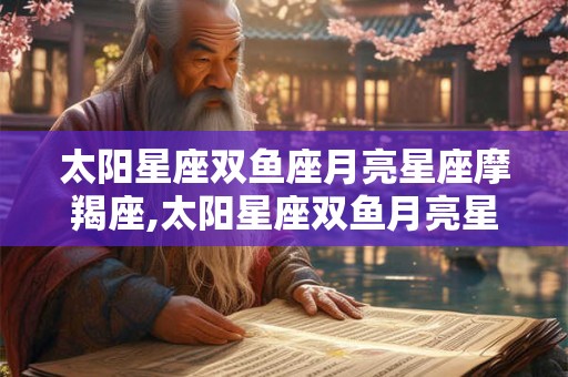 太阳星座双鱼座月亮星座摩羯座,太阳星座双鱼月亮星座巨蟹