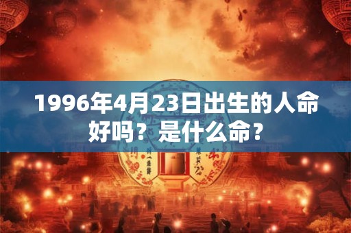 详细阅读:1996年4月23日出生的人命好吗?是什么命? 1996年4月23日出生的人命好吗?是什么命?