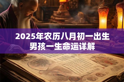 2025年农历八月初一出生男孩一生命运详解