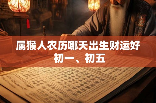 属猴人农历哪天出生财运好 初一、初五