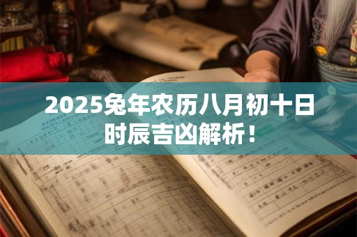 2025兔年农历八月初十日时辰吉凶解析！