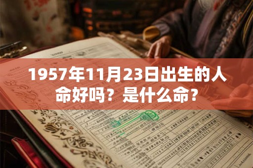 1957年11月23日出生的人命好吗？是什么命？