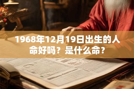 1968年12月19日出生的人命好吗？是什么命？