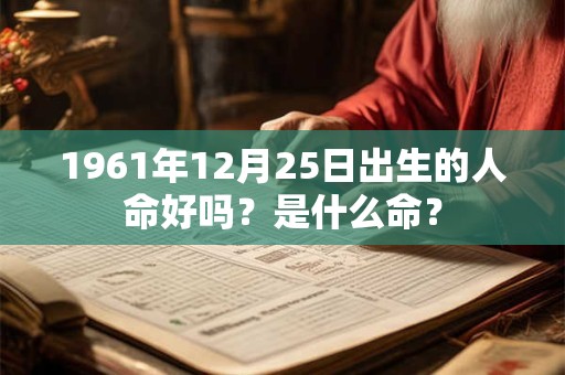 1961年12月25日出生的人命好吗？是什么命？