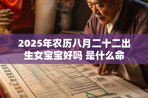 2025年农历八月二十二出生女宝宝好吗 是什么命