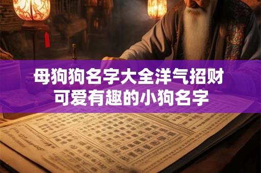母狗狗名字大全洋气招财 可爱有趣的小狗名字