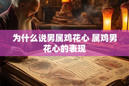 为什么说男属鸡花心 属鸡男花心的表现