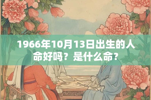 1966年10月13日出生的人命好吗？是什么命？