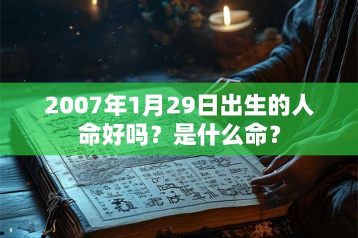 2007年1月29日出生的人命好吗？是什么命？
