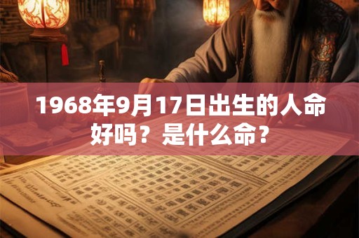 1968年9月17日出生的人命好吗？是什么命？