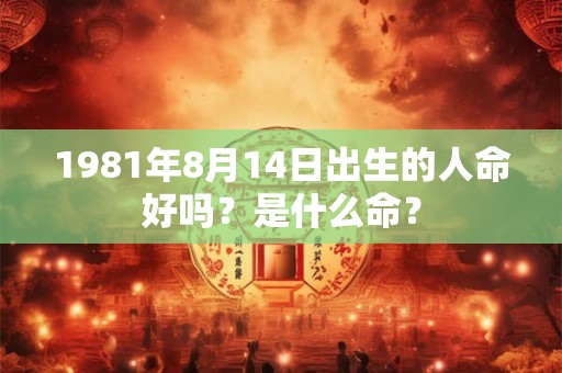 1981年8月14日出生的人命好吗？是什么命？