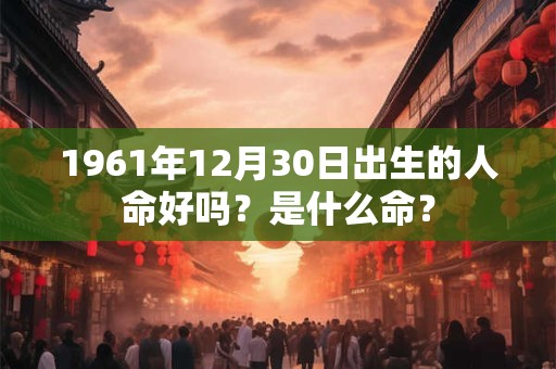 1961年12月30日出生的人命好吗？是什么命？