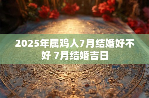 2025年属鸡人7月结婚好不好 7月结婚吉日