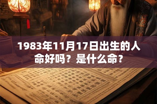 1983年11月17日出生的人命好吗？是什么命？