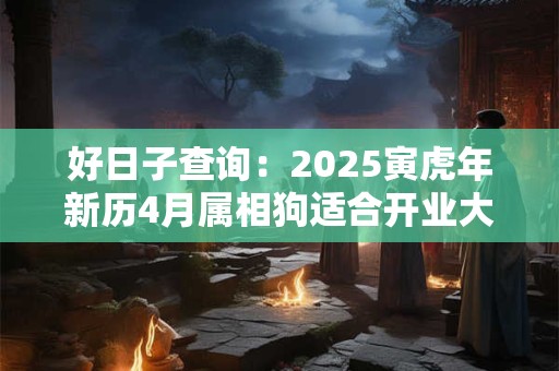 好日子查询：2025寅虎年新历4月属相狗适合开业大吉之日