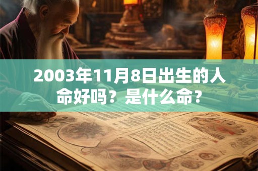 2003年11月8日出生的人命好吗？是什么命？