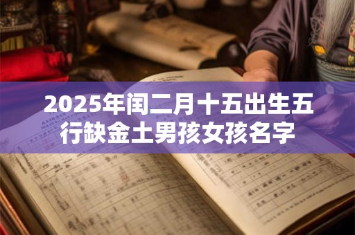 2025年闰二月十五出生五行缺金土男孩女孩名字
