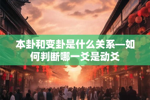 本卦和变卦是什么关系—如何判断哪一爻是动爻