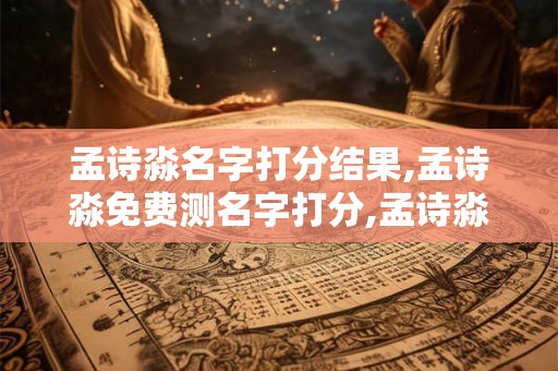 孟诗淼名字打分结果,孟诗淼免费测名字打分,孟诗淼周易免费测名字打分