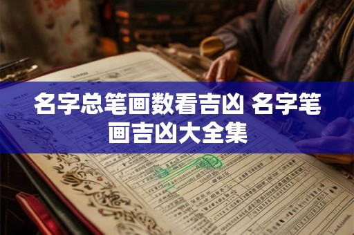 名字总笔画数看吉凶 名字笔画吉凶大全集