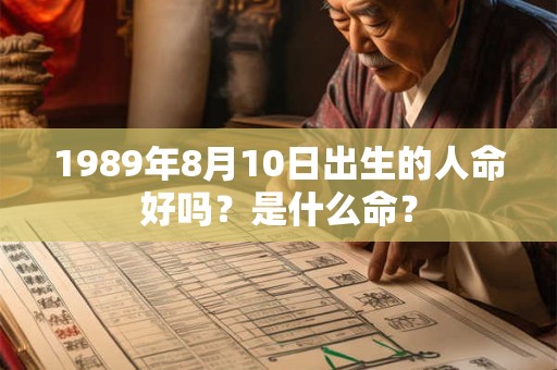 1989年8月10日出生的人命好吗？是什么命？