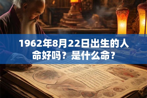 1962年8月22日出生的人命好吗？是什么命？